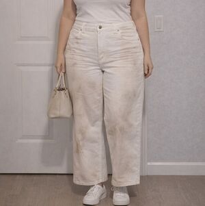 Wild Fable Women’s White Wide‑Leg Pants Size 12 (NWT) Duty StyleTrendy white